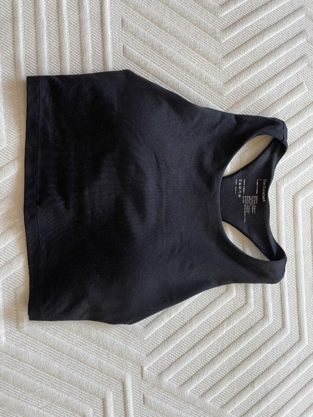 Aritzia, The Constant, Black, Cropped longline bra top, Small